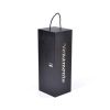 Black High Glossy Silver Logo wood gift box for wine