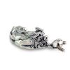 Men Jewelry 925 Silver Fabulous Wild Beast Pendant Neckalce with Wheat Chain(N013704W)