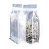 Clear zipper top flexible flat bottom pouch plastic zip lock bags