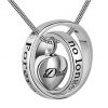 No Longer by My Side,Forever in My Heart Carved Locket Cremation Urn Memorial Keepsake Ashes Necklace for mom & dad