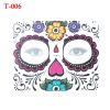 Facial makeup Sticker Special Waterproof Face tattoo Day of The Dead Skull Face dress up Halloween Temporary Tattoo Stickers