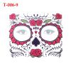 Facial makeup Sticker Special Waterproof Face tattoo Day of The Dead Skull Face dress up Halloween Temporary Tattoo Stickers