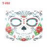 Facial makeup Sticker Special Waterproof Face tattoo Day of The Dead Skull Face dress up Halloween Temporary Tattoo Stickers