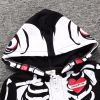 Fashion Halloween Suit Infant Baby Boys Hooded Skeleton Skull Printing Romper Long Sleeve Black Zipper Clothes Costume Boys Hooded