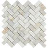 Herringbone marble mosaic 