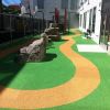 Playground rubber mulch for children safety 