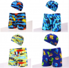 2PCS swimming trunks swim caps for kids swimwear plus size XXL Toddler Child Baby boys swim trunks animal board shorts beach hot