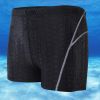 Swimwear with flame pattern for men, swimsuit, blue and black swimsuit