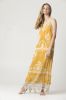 Women's Embroidered Bohemian 1970's Maxi Dress