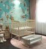 good performance high quality material wooden swing and storage baby cot