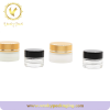 Cosmetic clear Glass jar for eye shadow and lip balm