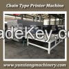 Chain feeder printer machine