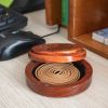 ROUND AGARWOOD AROMA BOX / CLASSIC WOODEN STYLE / MADE IN VIETNAM