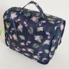 flamingo printing convas cosmetic bag storage bag with handle