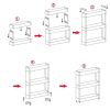 4 Layer Space Saving Storage Organizer Rack Shelf with Wheels for Kitchen Bathroom Bedroom