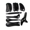 8pcs Chinese Gua Sha Scraping Massage Tool, Hand Made Buffalo Horn Guasha Scraper for Physical/Trigger Point Therapy,Facial/Anker/Neck/Mucle