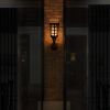 Solar Lights 96 LED Flickering Flame Solar Lights Outdoor Decoration Lighting with Auto On/Off Dusk Warm Lamp for Deck Wall Step Yard Fence Patio Garden Driveway SL113