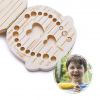Wooden Kids Keepsake Organizer Gift for Baby Teeth, Cute Children Tooth Container with Tweezers to Keep The Childwood Memory TE002