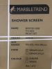 New still packaged, Marbletrend Flinders (Boston) Semi-framelss Adjustable Corner Shower Screen