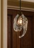 Designer handblown glass light, 1 light pendant lamp ART DECO