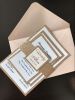 Hot Sale elegant good quality handmade directly manufacturer silver Powder Glitter Lined Wedding Invitation card