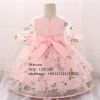 0-2 Years Old Newborn Baby Girl Flower Dress Mini Summer Frock Kids Party Clothes L5015XZ