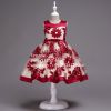 High Quality Kids Embroidery Clothes Baby Summer Frock Child Party Garments L5052