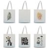 Grocery Tote Bag Eco Friendly Natural Jute Shopping bags Screen Printed Cotton Cavas pack High quality washable grocery handbag