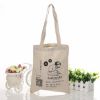 Grocery Tote Bag Eco Friendly Natural Jute Shopping bags Screen Printed Cotton Cavas pack High quality washable grocery handbag