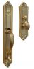Solid brass mortise entry door handle lock