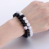 Pure Howlite & Onyx Distance Bracelet Set