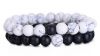 Pure Howlite & Onyx Distance Bracelet Set