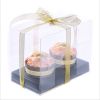  Custom 4 inch Square Birthday Cake Box Food Grade Paper Cardboard Cute Cake Box With Handle