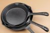 cast iron preseasoned fry pan, skillet set