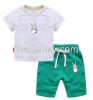 New Design Summer Embroidered T-Shirt Set Children Clothing