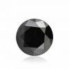 natural polished round brilliant cut black diamonds