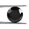 natural polished round brilliant cut black diamonds