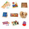 School Wooden Educational Montessori Materials learning center Kids Christmas Montessori Toys