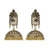 Lotus And Net Designed Gold Plated Ethnic Jhumki/Jhumka Earrings For Women
