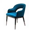Modern Cheap Leisure Chairs Dining Chair With Upholstered Seat and Wooden Legs