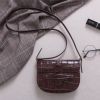 Brown Croco Sling Bag & Waist Bag