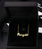 Stainless Steel Angel Letter Necklace 