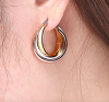 Triple Ring Hoop Earring