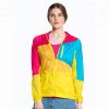 Professional Mix Color Windbreaker Waterproof Women Rash Guard Hooded Jacket