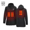 USB Electric Heated Warm Women Long Rechargeable Heating Padded Coat Jacket