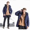 Mens Battery Heated Warm Windproof Duck Down Padded Jacket for Winter