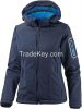 Fashion Ladies Softshell Jacket Outdoor Jacket With Reflective Strips