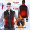 Intelligent Electric Battery Heated Heating Vest Mens Women Winter Warm Up Zipper Sleeveless Jacket Wind Resistant Vests 