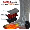 Electric Charging Battery Heated Cotton Socks Feet Thermal Winter Warmer Heater Accessories 