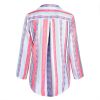 European and American fashion color stripe shirt